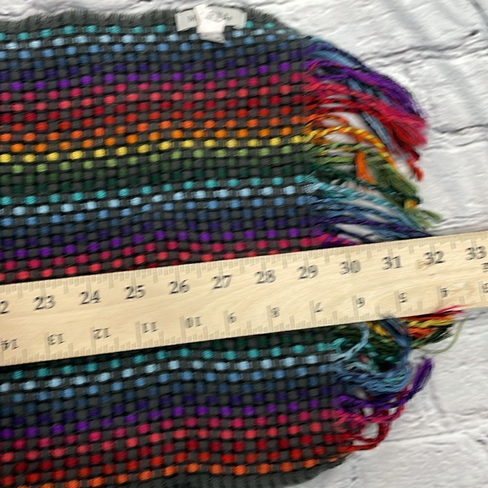 Scarf Rectangular Rainbow Weave Warm Soft - Picture 8 of 10